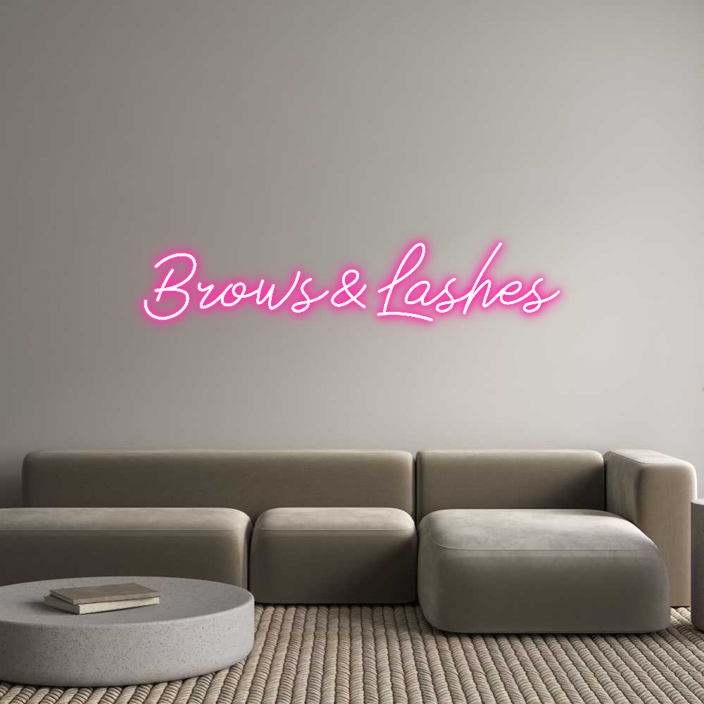 Anpassad neon: Brows&Lashes
