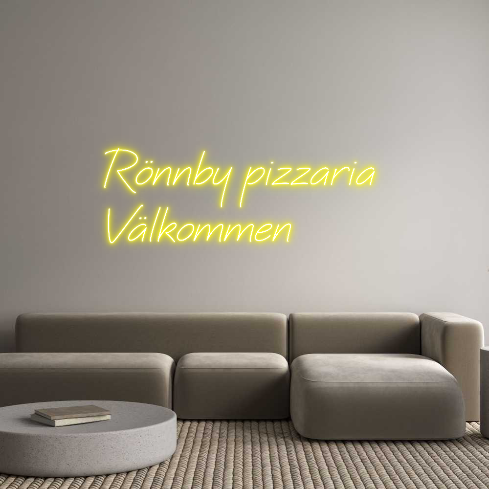 Anpassad neon: Rönnby pizzar...