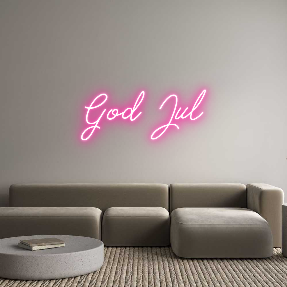 Anpassad neon: God Jul