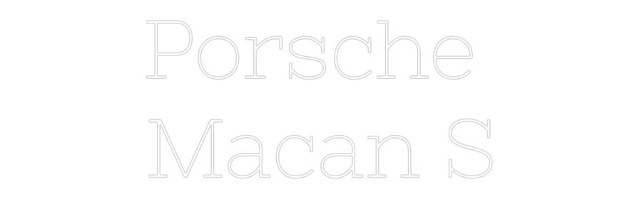 Anpassad neon: Porsche
Mac...