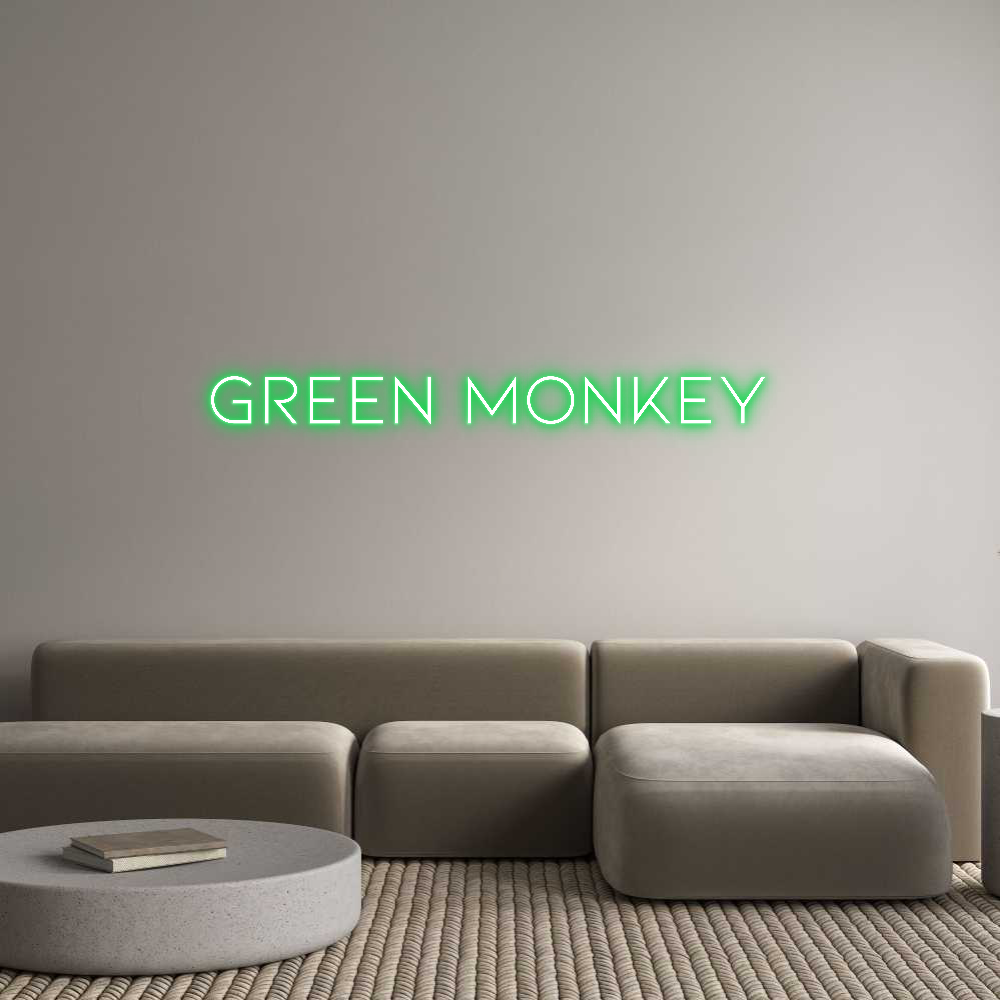 Anpassad neon: Green Monkey