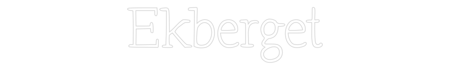 Anpassad neon: Ekberget