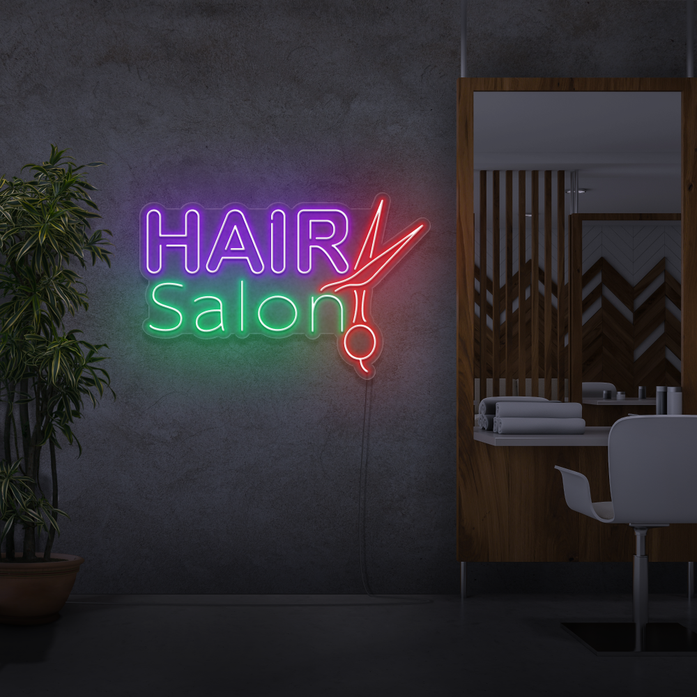Neonskylt Hair Salon