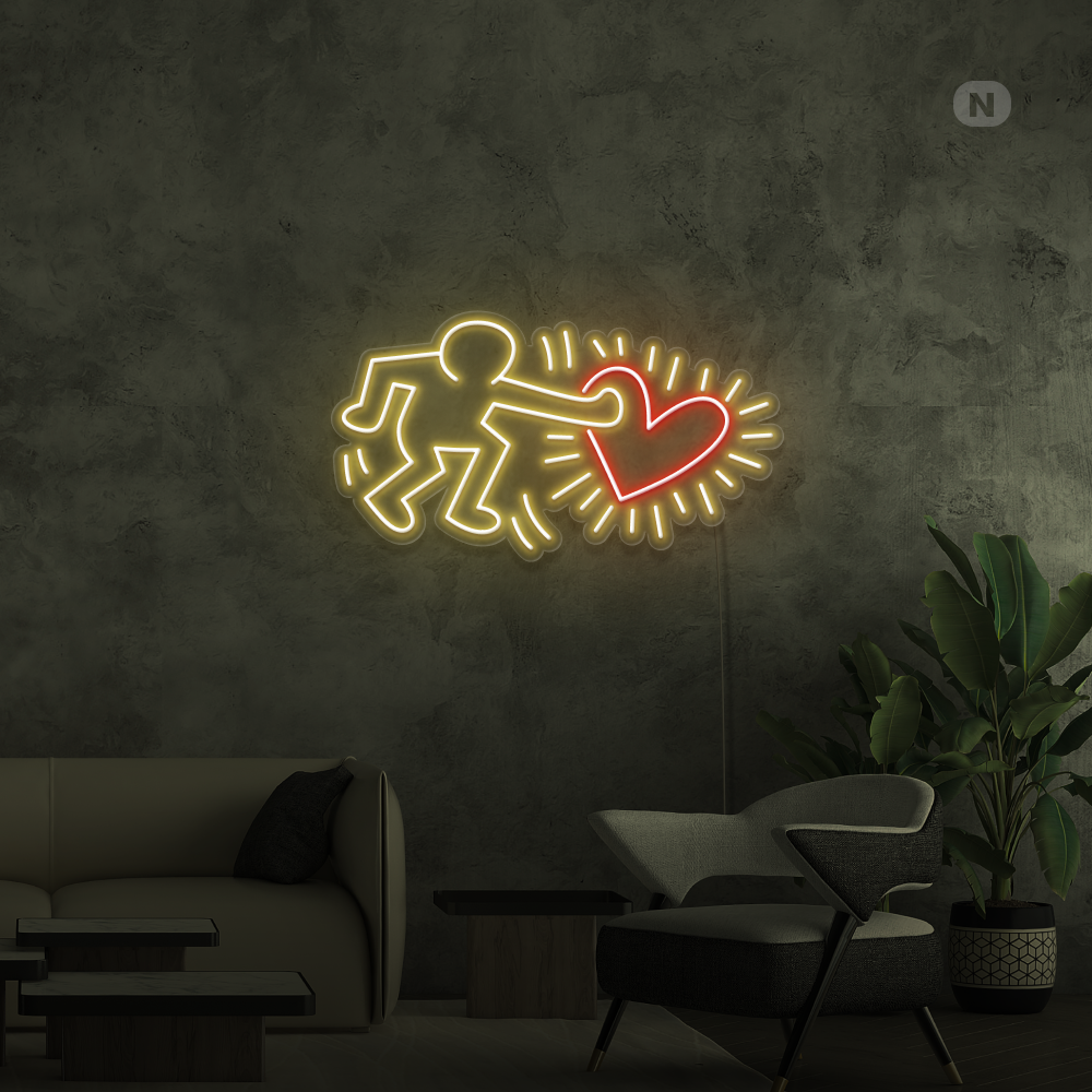 Neonskylt Skicka kärlek Konst