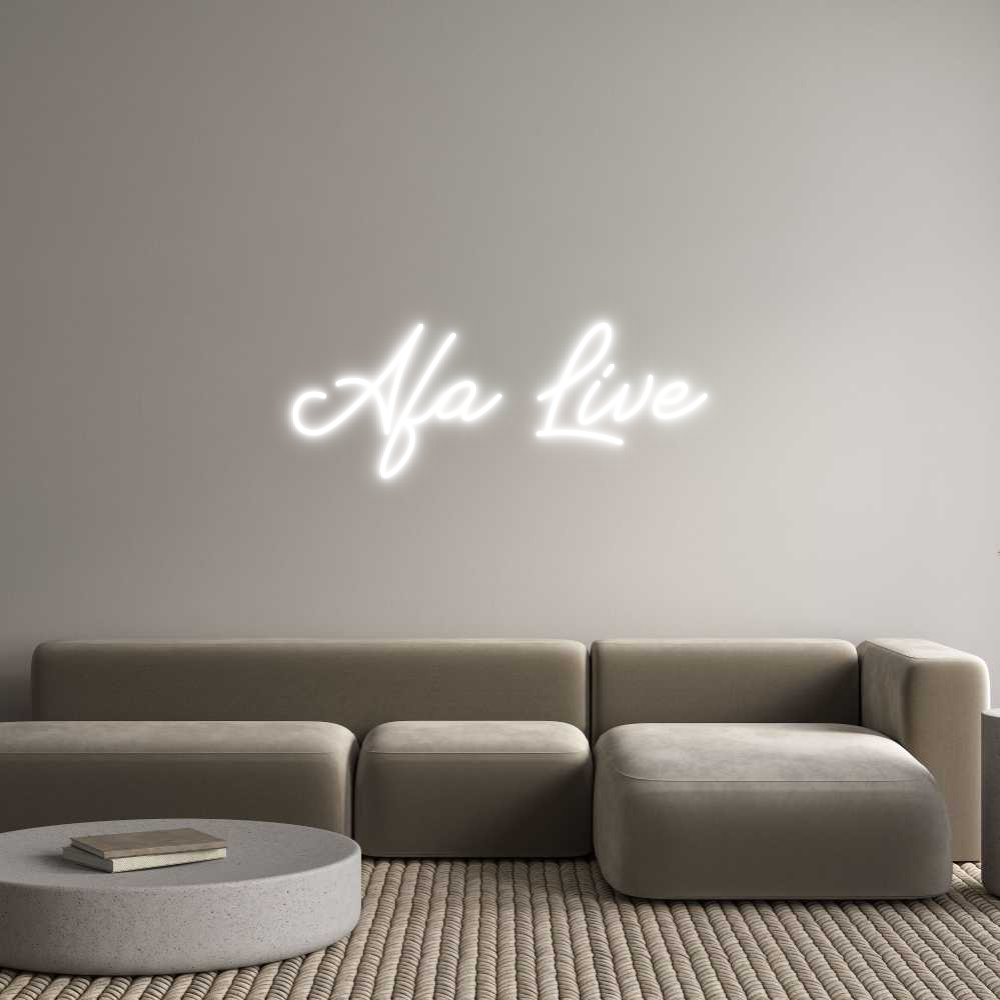 Anpassad neon: Afa Live