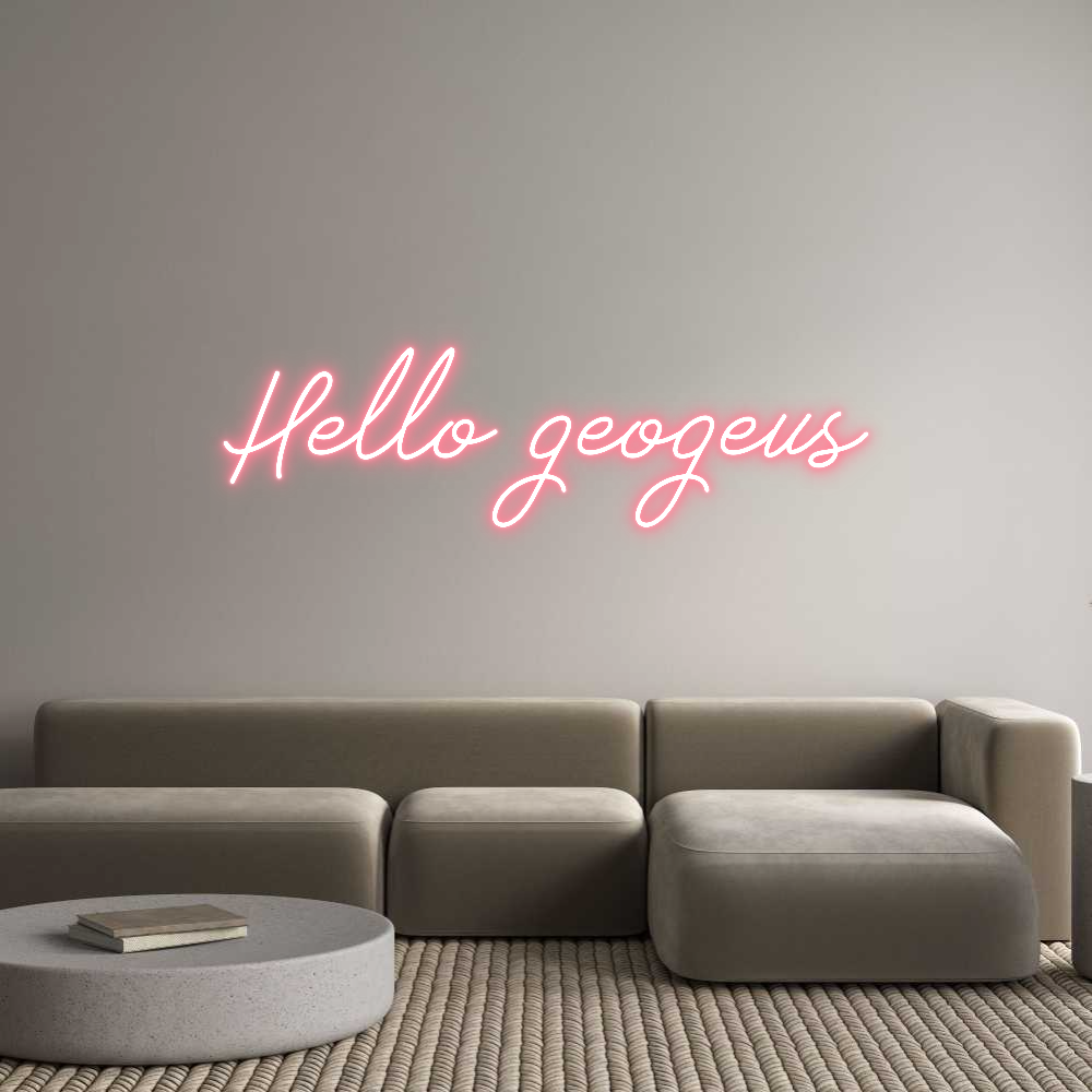 Anpassad neon: Hello geogeus