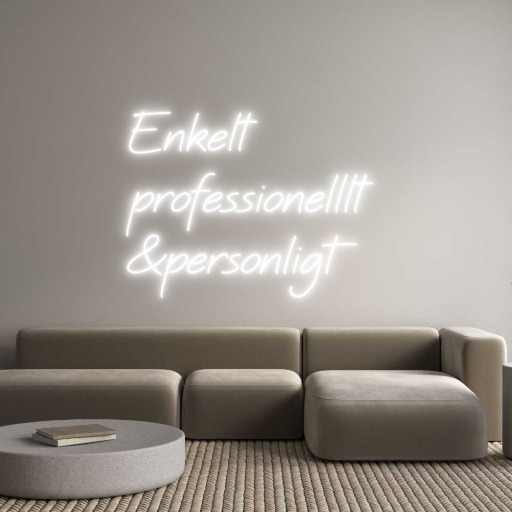 Anpassad neon: Enkelt
profe...