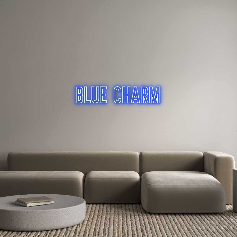 Anpassad neon: BLUE CHARM