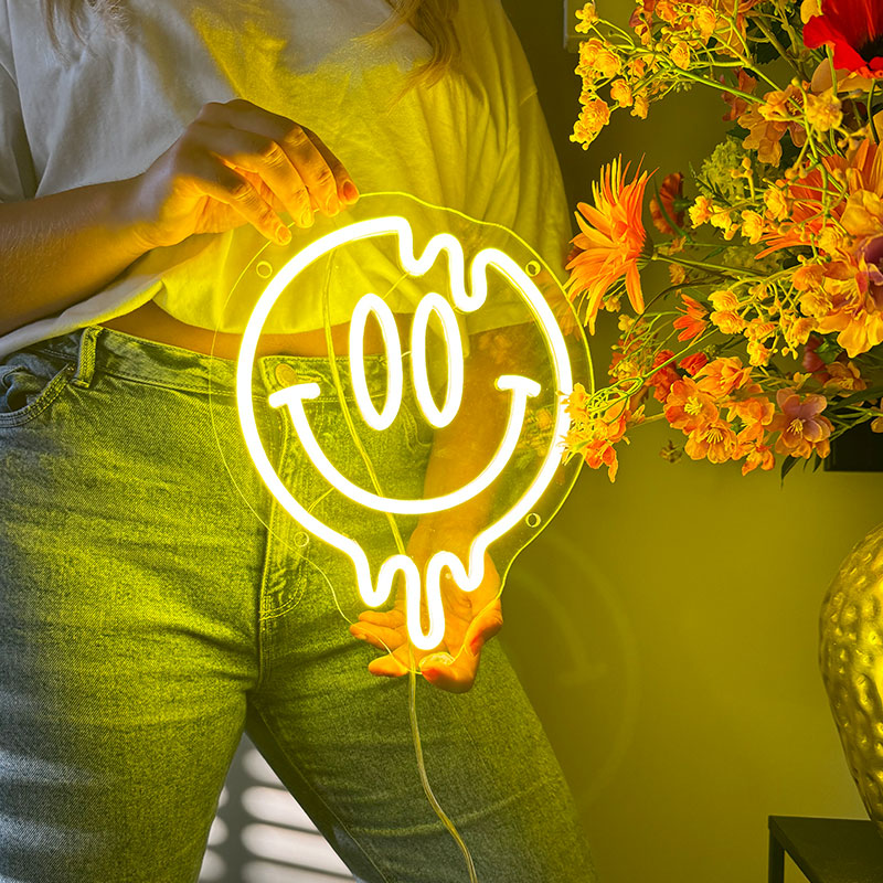 Neonskylt Smiley