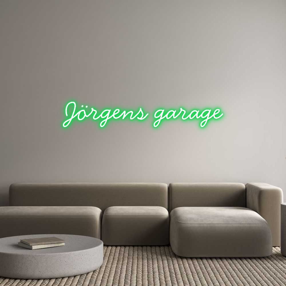 Anpassad neon: Jörgens garage