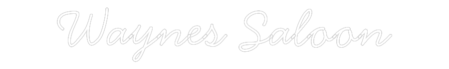 Anpassad neon: Waynes Saloon