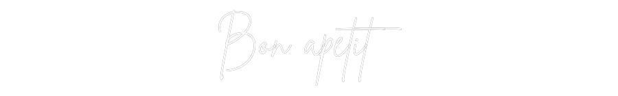 Anpassad neon: Bon apetit
