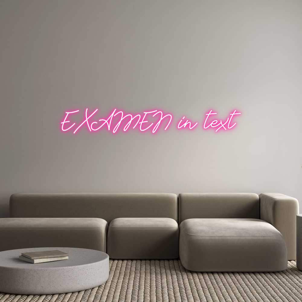 Anpassad neon: EXAMEN in text