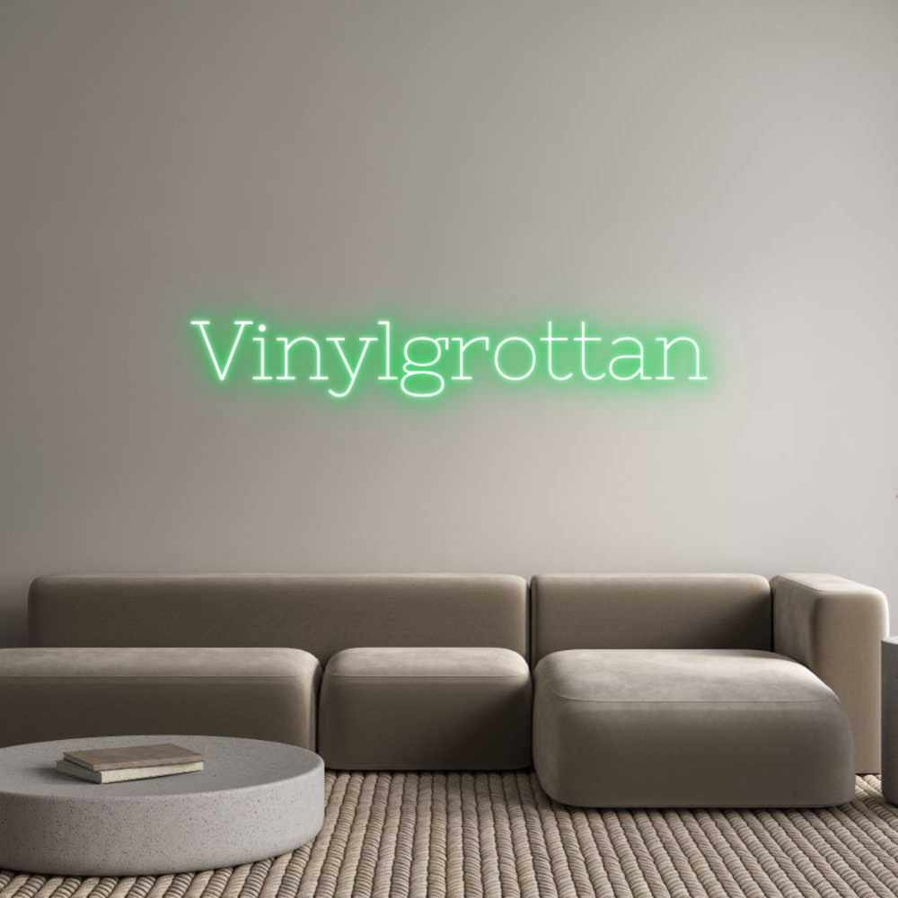 Anpassad neon: Vinylgrottan