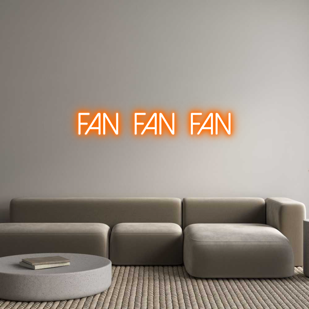 Anpassad neon: FAN FAN FAN