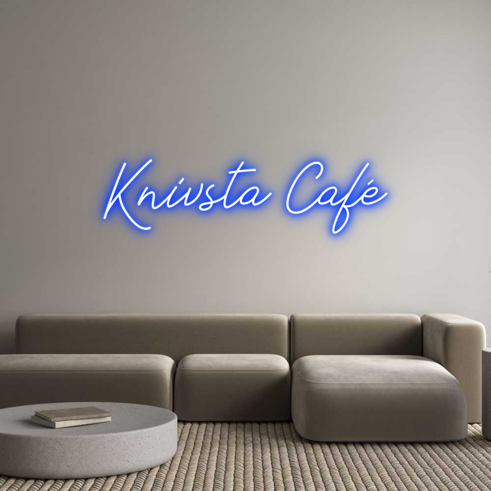 Anpassad neon: Knivsta Café