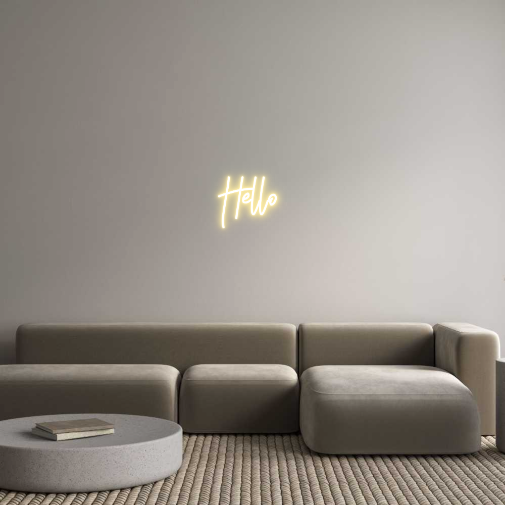 Anpassad neon: Hello