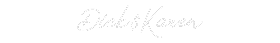 Anpassad neon: Dick$Karen