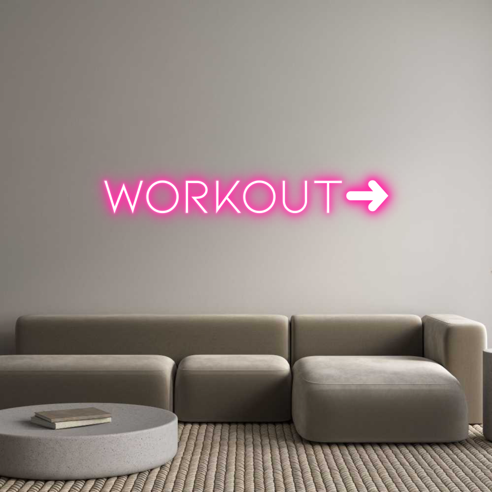 Anpassad neon: WORKOUT➜