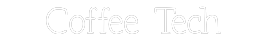 Anpassad neon: Coffee Tech