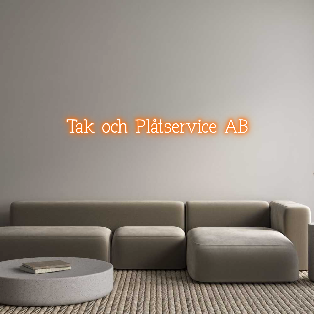 Anpassad neon: Tak och Plåts...