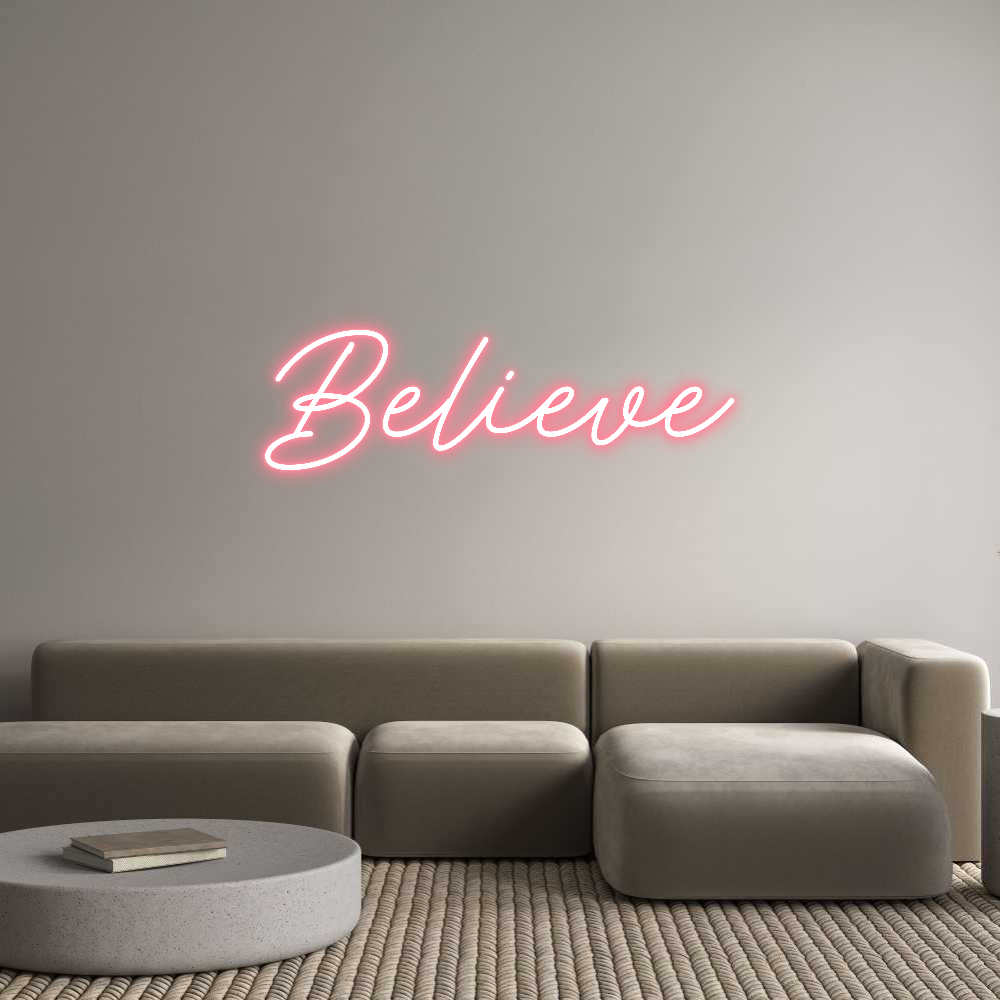 Anpassad neon: Believe