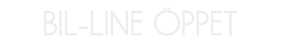 Anpassad neon: BIL-LINE ÖPPET