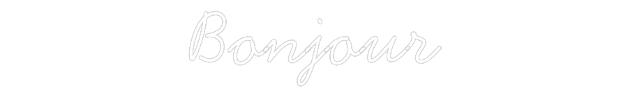 Anpassad neon: Bonjour