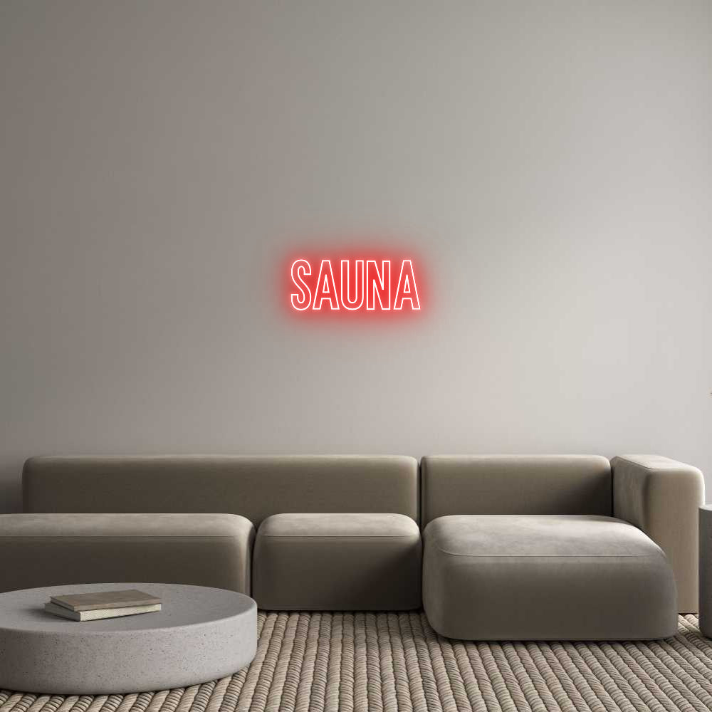Anpassad neon: SAUNA