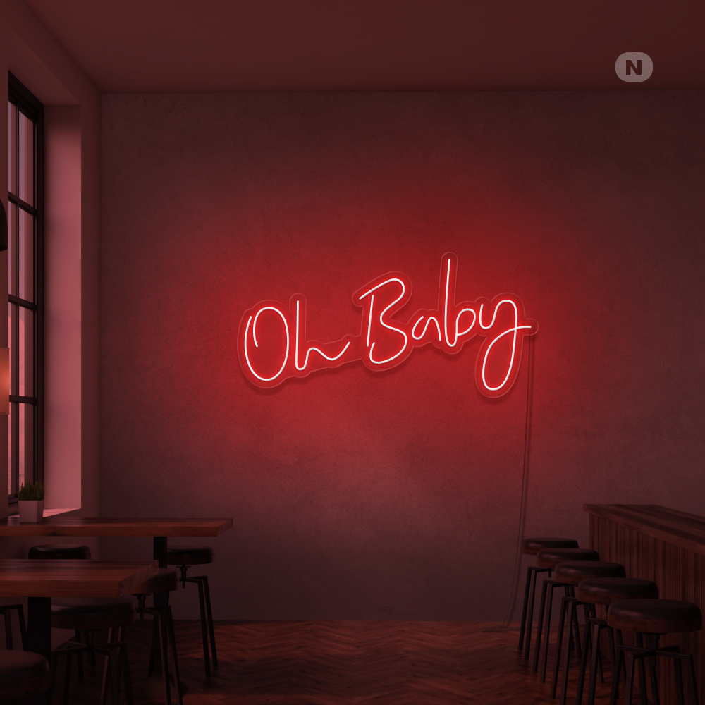 Neonskylt Oh Baby