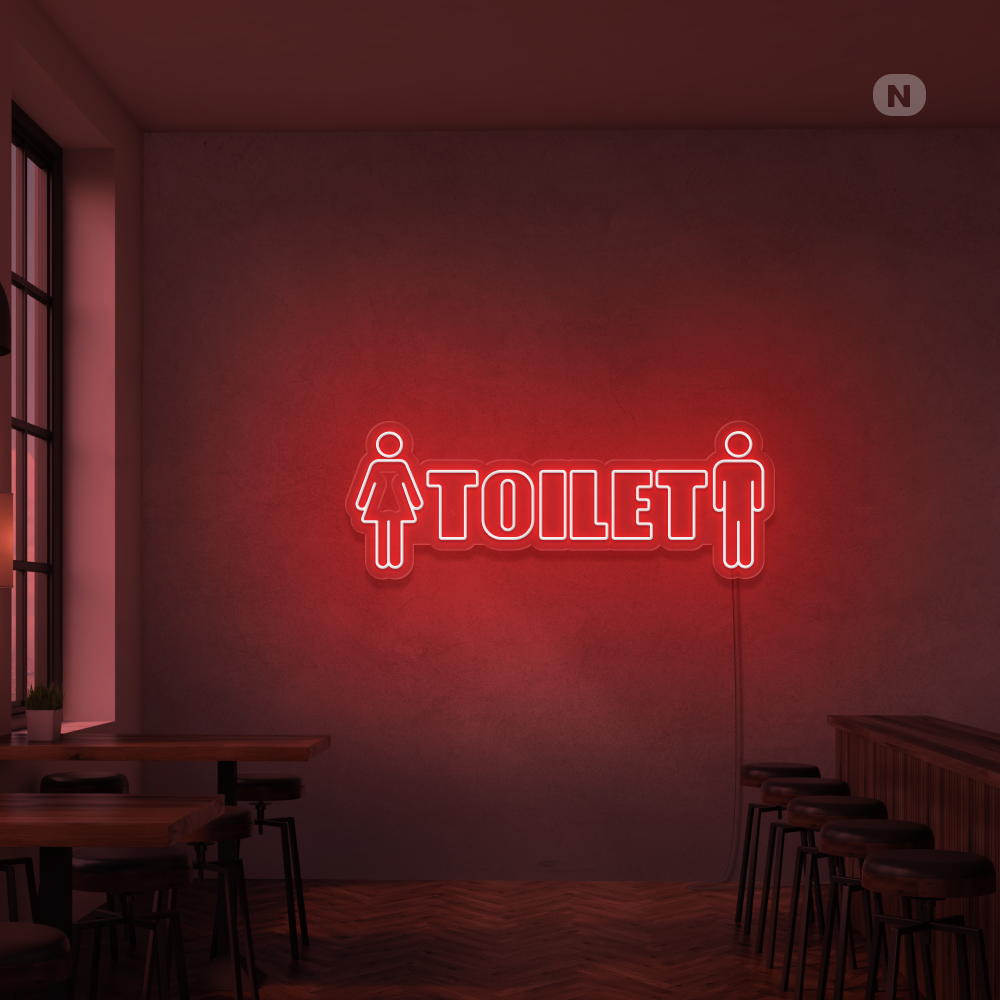 Neonskylt Toilet
