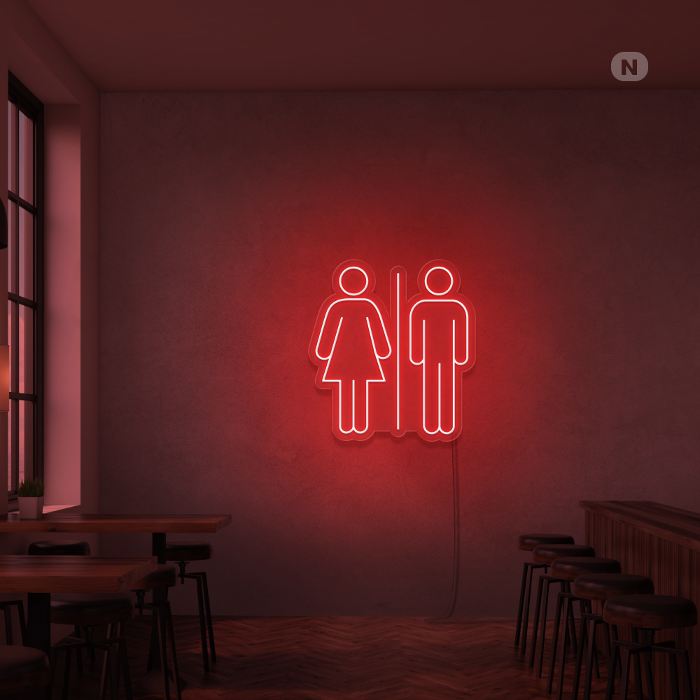 Neonskylt Toalett