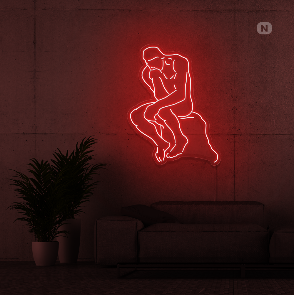 Neonskylt Tänkaren
