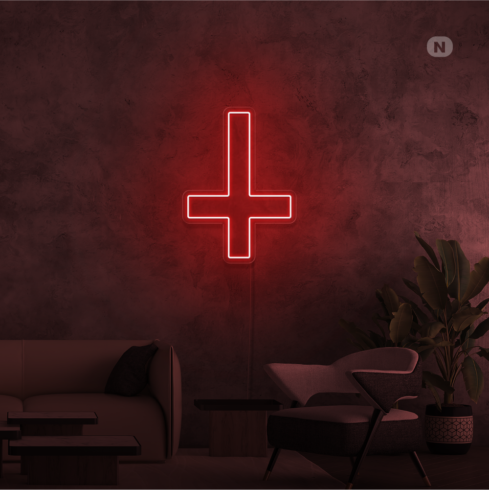 Neonskylt Stjärna korsad