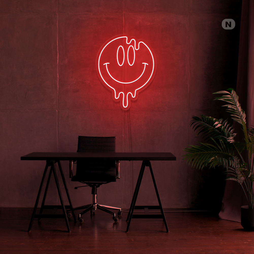 Neonskylt Smiley