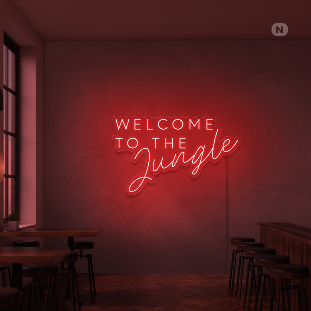 Neonskylt Welcome to the Jungle