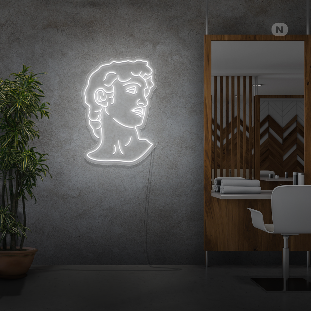 Neonskylt Michelangelos David