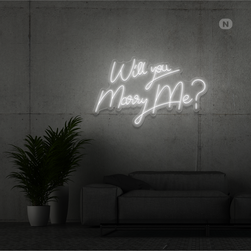 Neonskylt Will You Marry Me