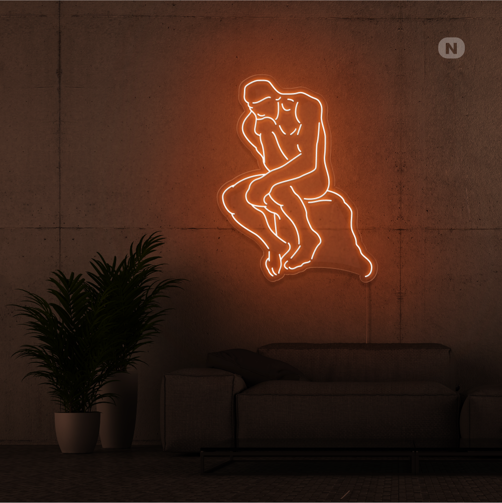 Neonskylt Tänkaren