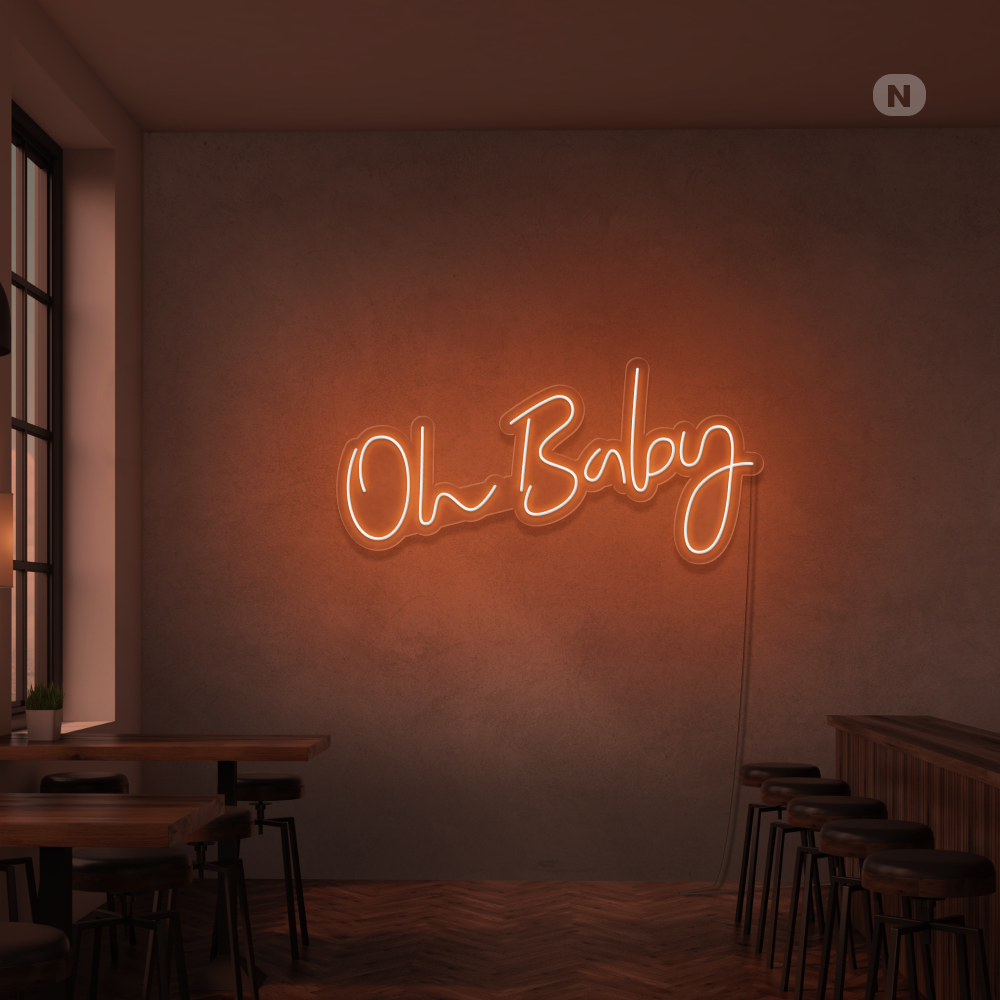 Neonskylt Oh Baby
