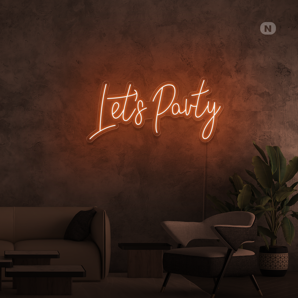 Neonskylt Lets Party