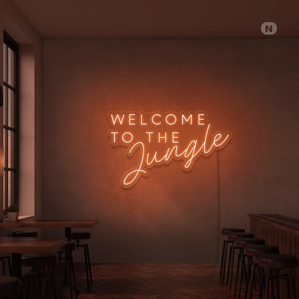 Neonskylt Welcome to the Jungle