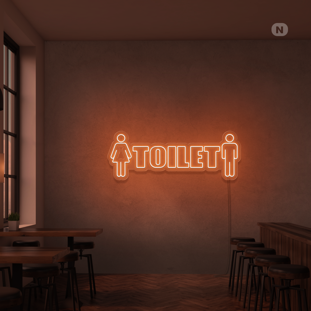 Neonskylt Toilet