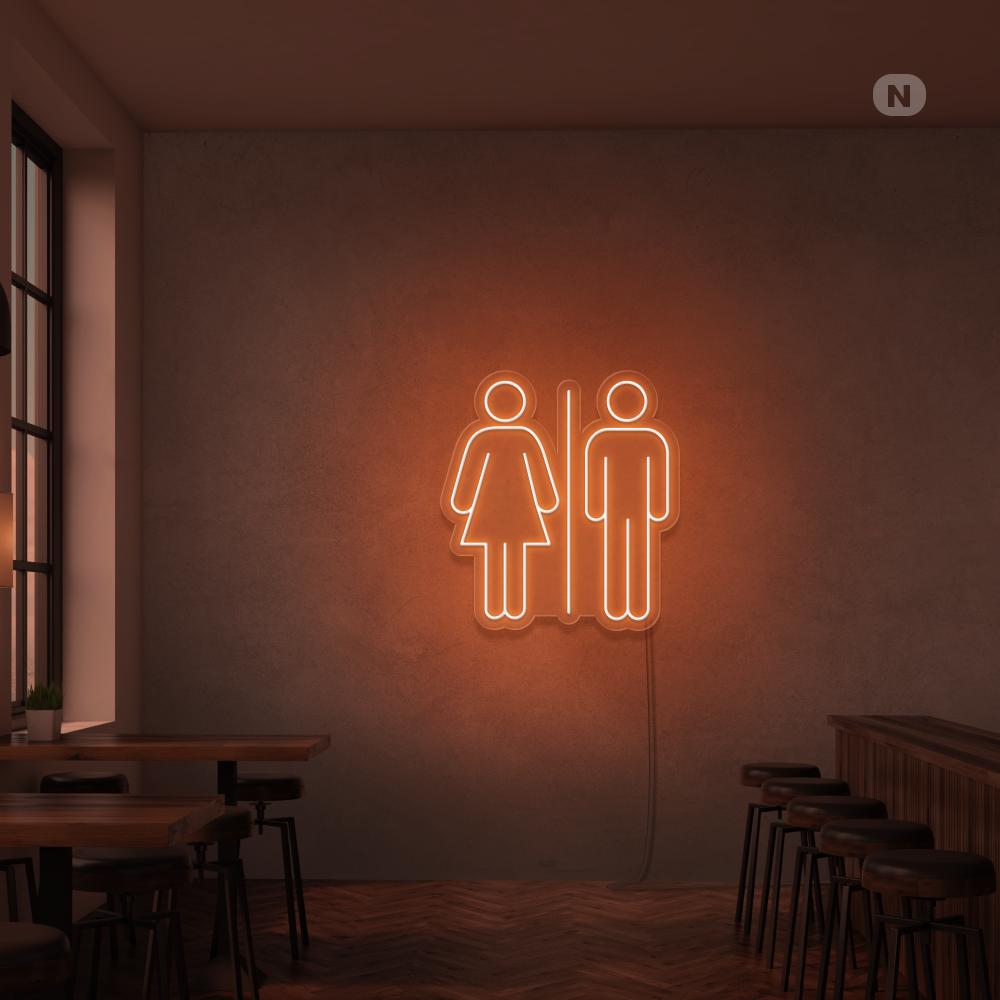 Neonskylt Toalett