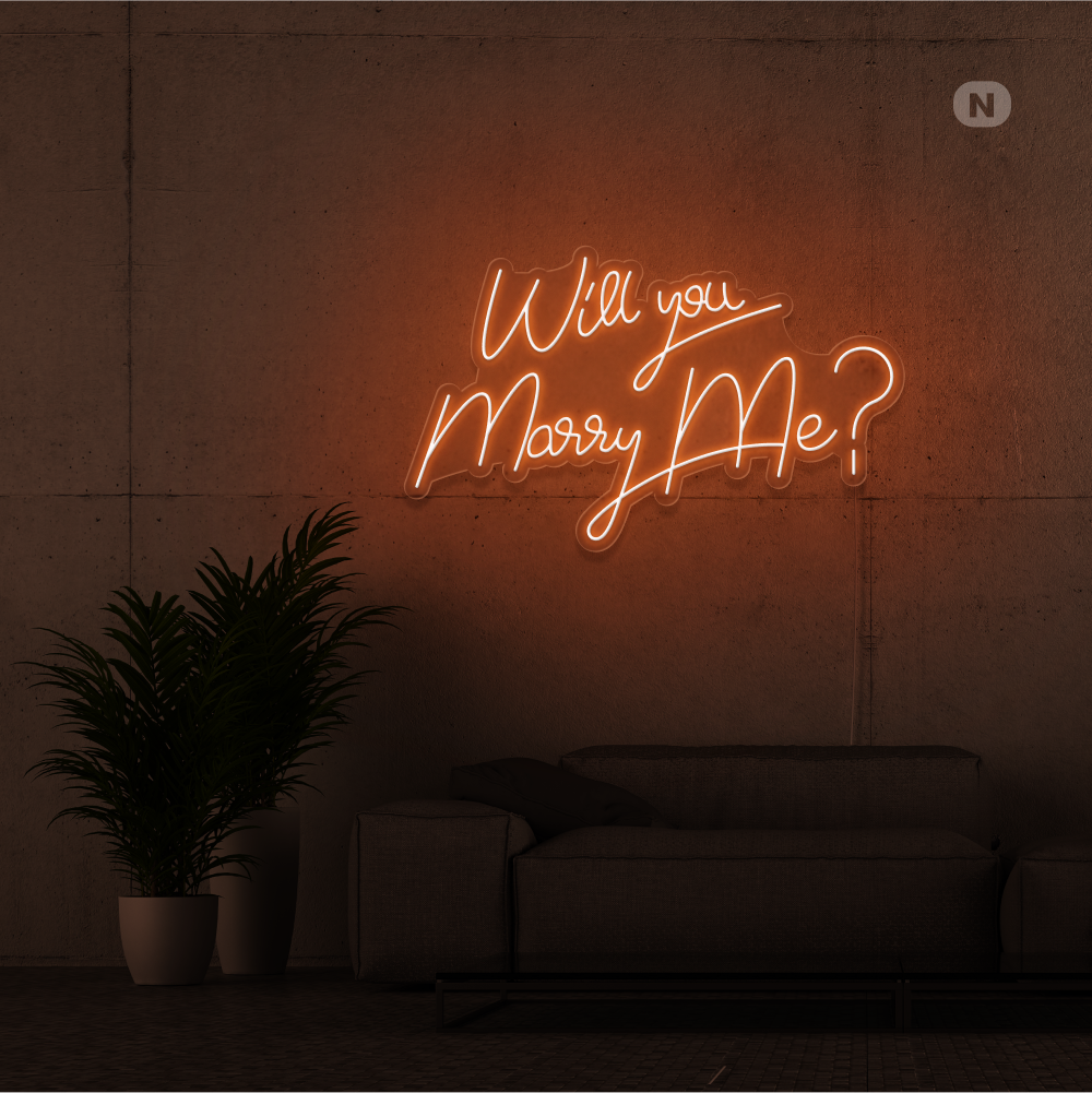 Neonskylt Will You Marry Me