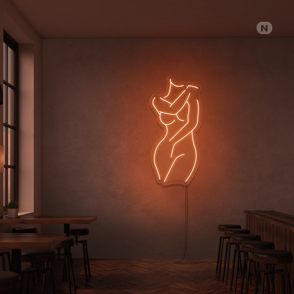 Neonskylt Sexig flicka