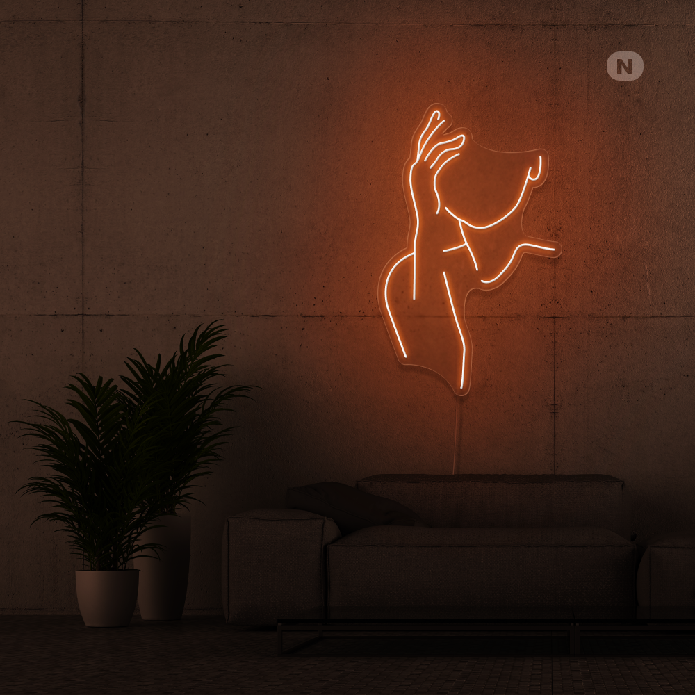 Neonskylt Förföriskt ansikte