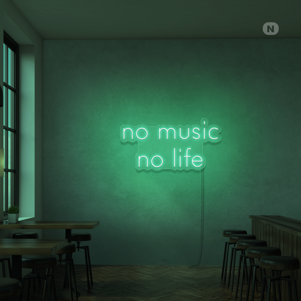 Neonskylt No Music No Life
