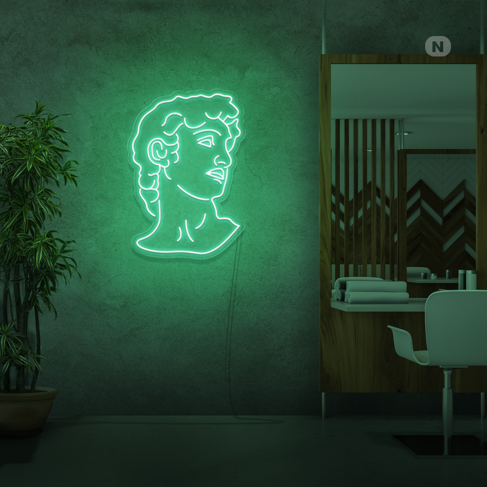 Neonskylt Michelangelos David