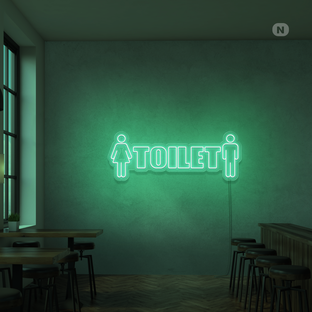 Neonskylt Toilet
